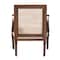 Bali & Pari Desmond Traditional French Beige Fabric and Walnut Brown Finished Wood Accent Chair 238-13313-ZORO - alternate 5